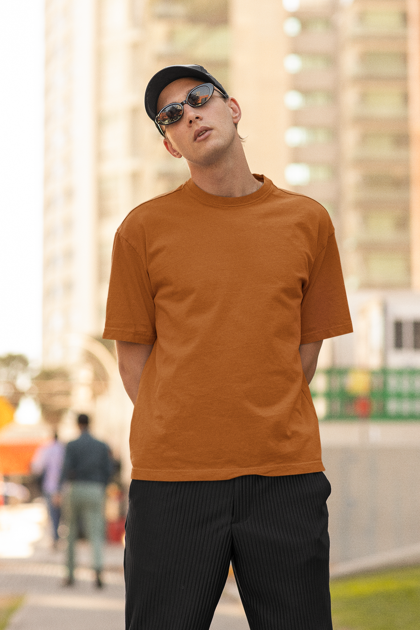 Oversized Brown T-Shirt, - Image 2