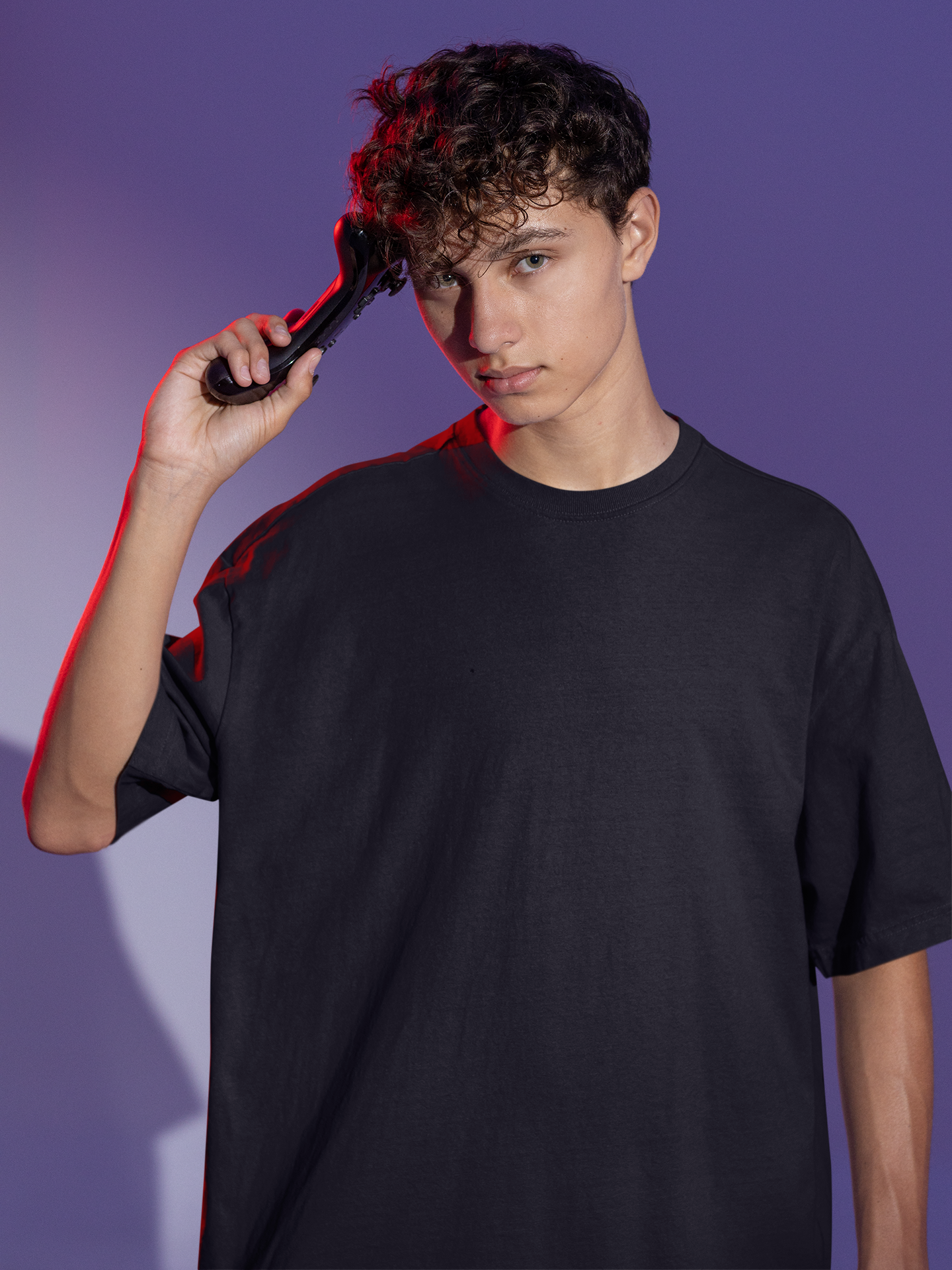 Black oversized t-shirt - Image 2