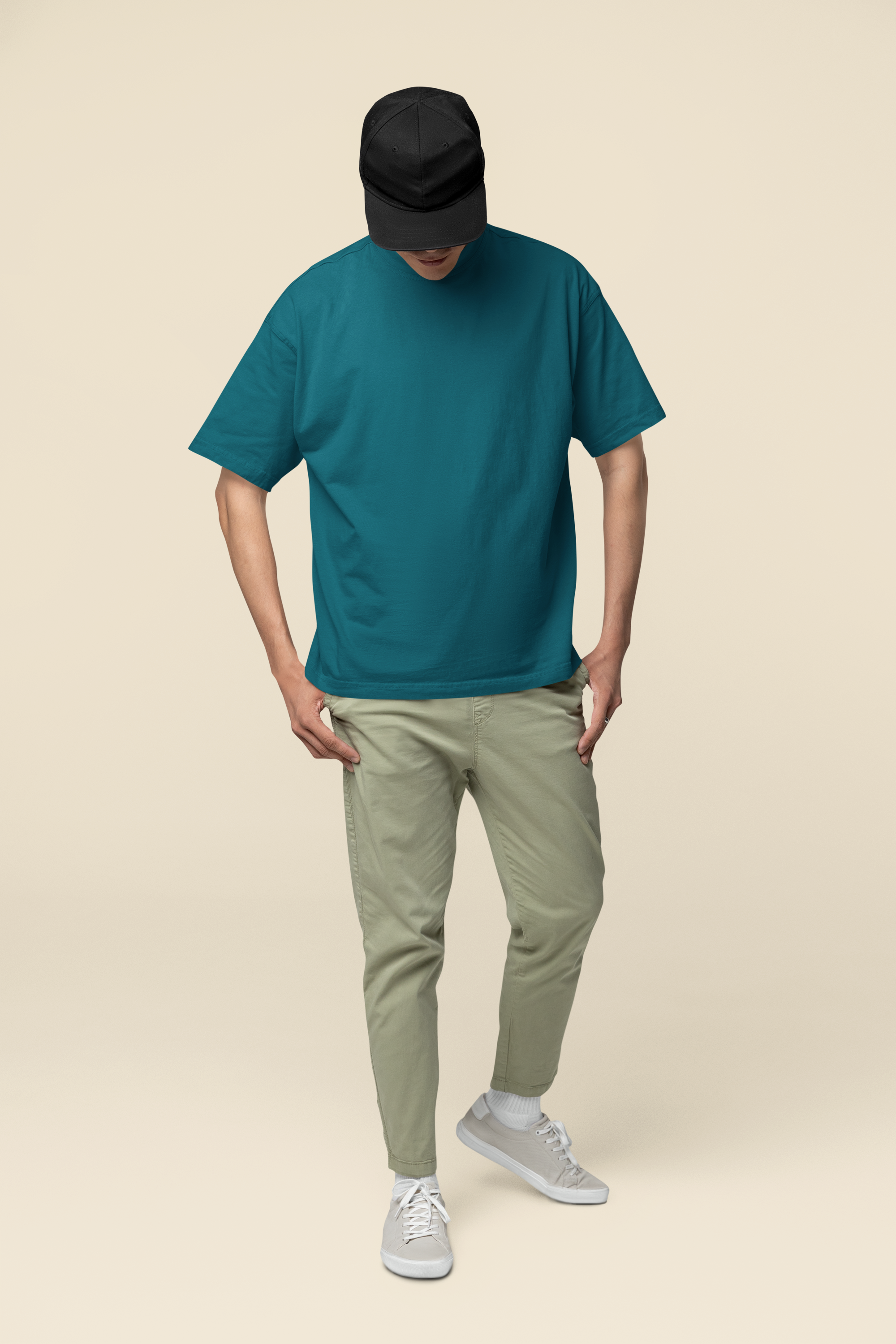 oversized teal T-shirt - Image 3
