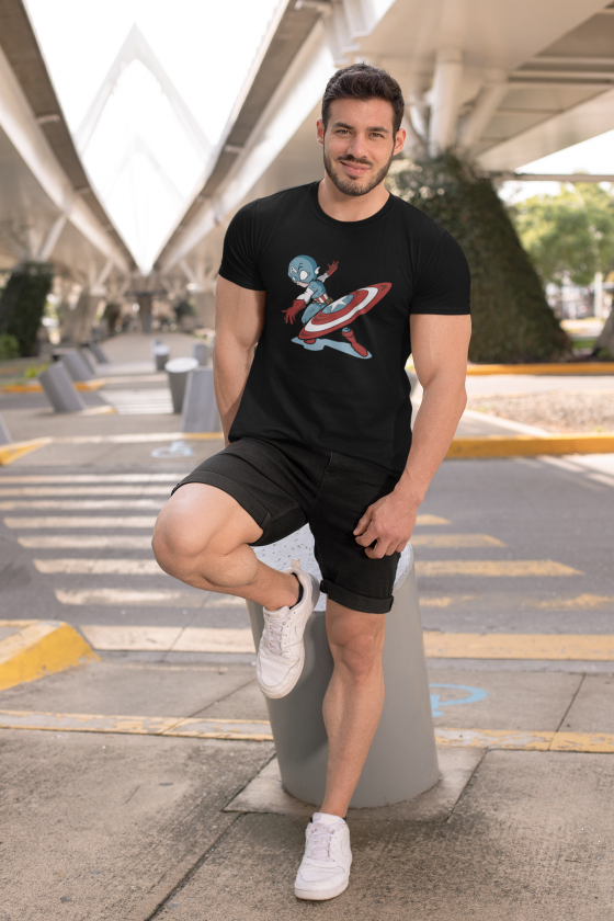 Black Captain America T-Shirt - Image 3